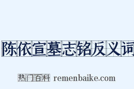 陈依宣墓志铭反义词是什么意思的图片